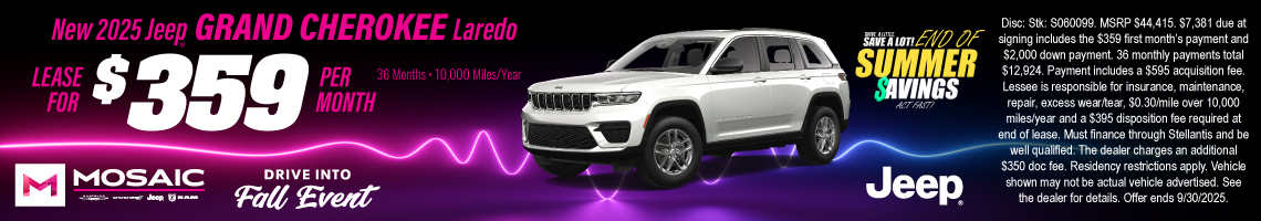 25SEP_MCDJR_LEASE_NEW 2025 JEEP GRAND CHEROKEE LAREDO