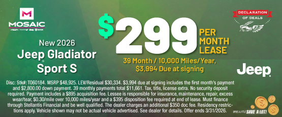 26MAR_MCDJR_LEASE_NEW 2026 JEEP GLADIATOR SPORT S
