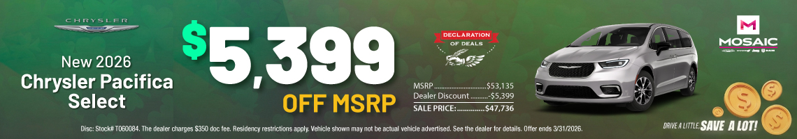26MAR_MCDJR_MSRP_NEW 2026 CHRYSLER PACIFICA SELECT