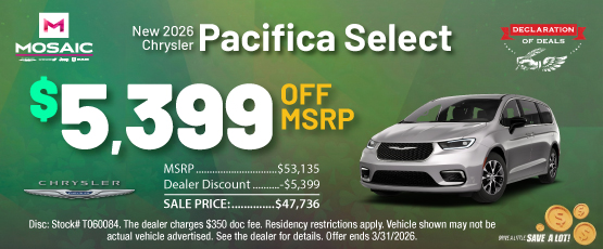 26MAR_MCDJR_MSRP_NEW 2026 CHRYSLER PACIFICA SELECT