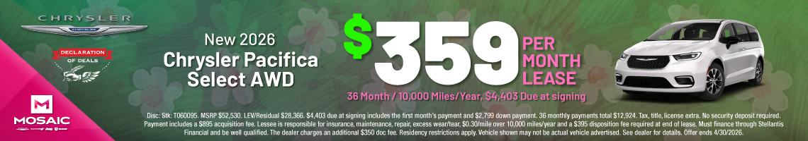 26APR_MCDJR_LEASE_NEW 2026 CHRYSLER PACIFICA SELECT