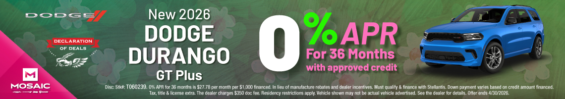 26APR_MCDJR_APR_NEW 2026 DODGE DURANGO GT PLUS