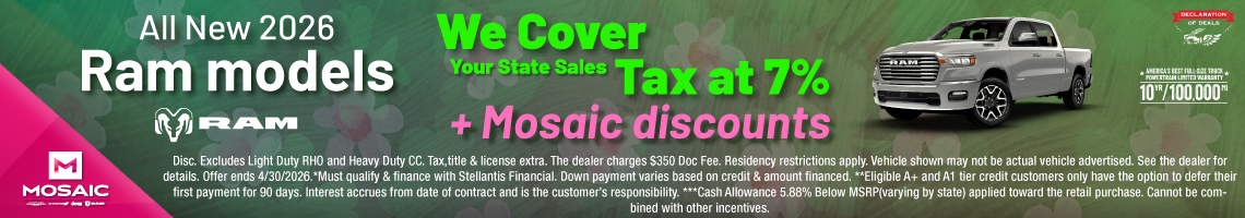 26APR_MCDJR_NEW 2026 RAM MODELS