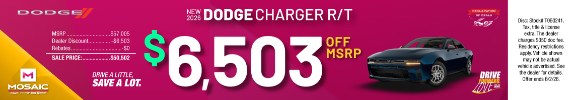 26MAY_MCDJR_MSRP_NEW 2026 DODGE CHARGER R/T