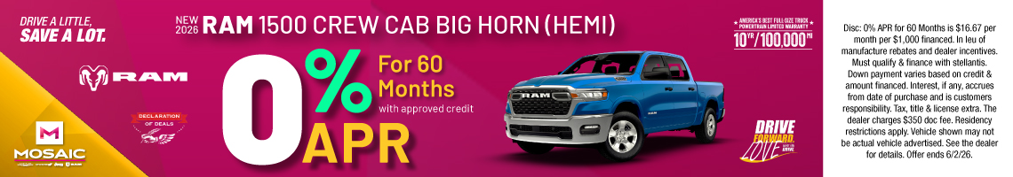 26MAY_MCDJR_APR_NEW 2026 RAM 1500 BIG HORN CREW CAB
