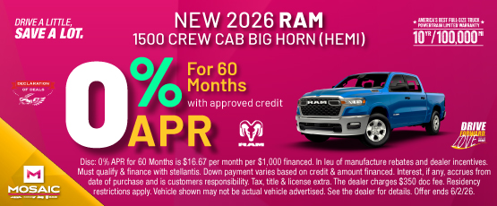 26MAY_MCDJR_APR_NEW 2026 RAM 1500 BIG HORN CREW CAB