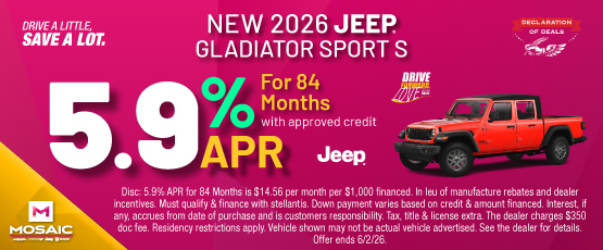 26MAY_MCDJR_APR_NEW 2026 JEEP GLADIATOR SPORT S