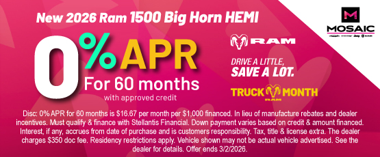 26FEB_MCDJR_NEW 2026 RAM 1500 BIG HORN HEMI