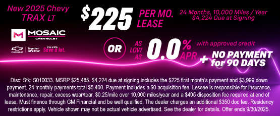 25SEP_MCHEV_LEASE_NEW 2025 CHEVY TRAX LT