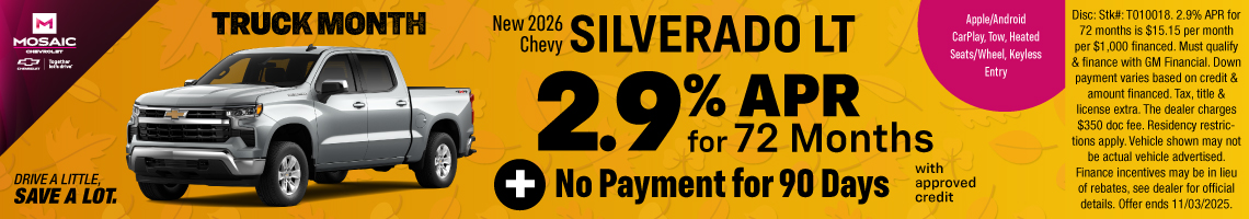 New 2026 Chevrolet Silverado 1500 LT