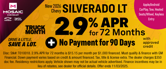 25OCT_MCHEV_APR_NEW 2026 CHEVY SILVERADO LT