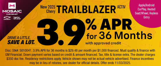 25OCT_MCHEV_APR_NEW 2025 CHEVY TRAILBLAZER ACTIV