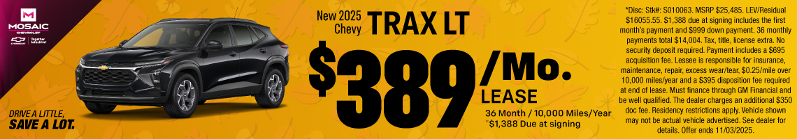 25OCT_MCHEV_LEASE_NEW 2025 CHEVY TRAX LT