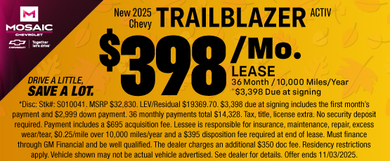 25OCT_MCHEV_LEASE_NEW 2025 CHEVY TRAILBLAZER ACTIV