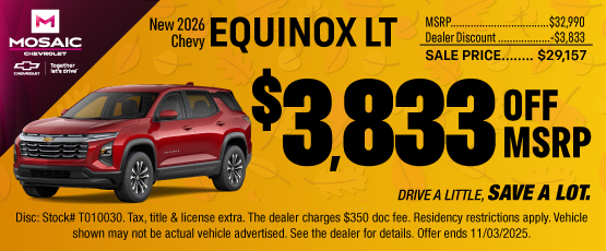 25OCT_MCHEV_MSRP_NEW 2026 CHEVY EQUINOX LT