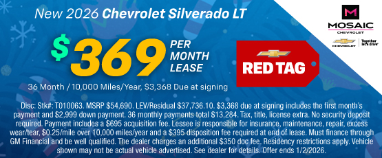 25DEC_MCHEV_LEASE_NEW 2026 CHEVROLET SILVERADO LT
