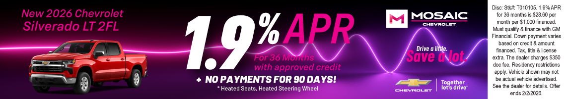 New 2026 Chevrolet Silverado 1500 LT