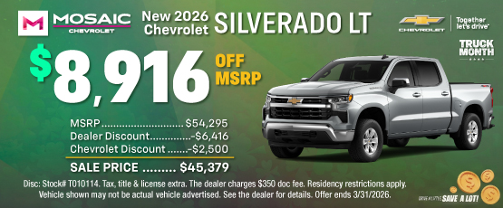 26MAR_MCHEV_MSRP_NEW 2026 CHEVROLET SILVERADO LT