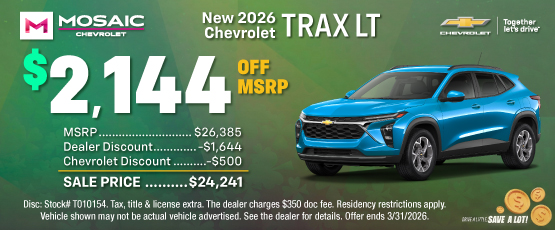 26MAR_MCHEV_MSRP_NEW 2026 CHEVROLET TRAX LT