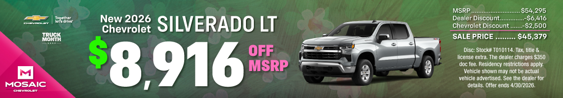 New 2026 Chevrolet Silverado 1500 LT