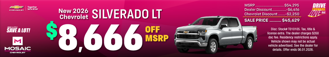 26MAY_MCHEV_MSRP_NEW 2026 CHEVROLET SILVERADO LT