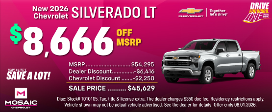26MAY_MCHEV_MSRP_NEW 2026 CHEVROLET SILVERADO LT