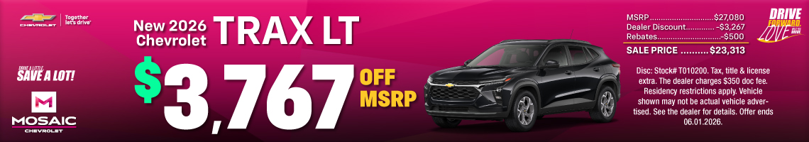 26MAY_MCHEV_MSRP_NEW 2026 CHEVROLET TRAX LT