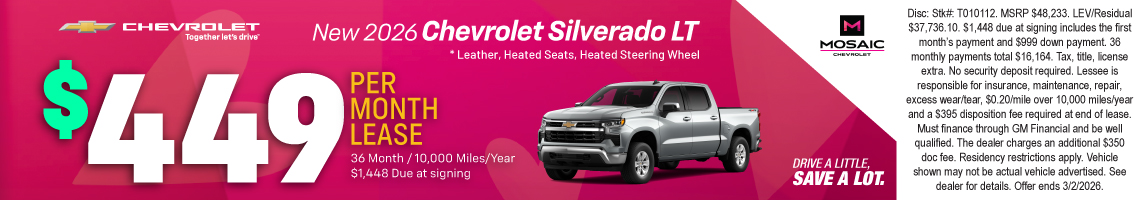 26FEB_MCHEV_LEASE_NEW 2026 CHEVROLET SILVERADO LT