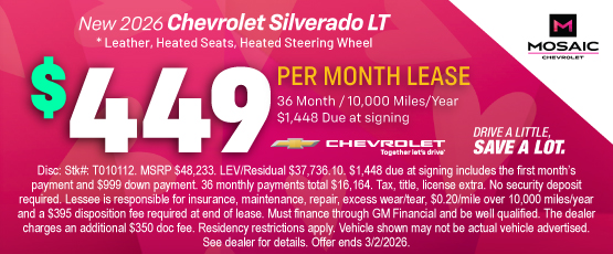 26FEB_MCHEV_LEASE_NEW 2026 CHEVROLET SILVERADO LT