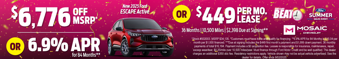 New 2025 Ford Escape Active