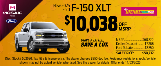 25OCT_MFORD_MSRP_NEW 2025 FORD F-150 XLT