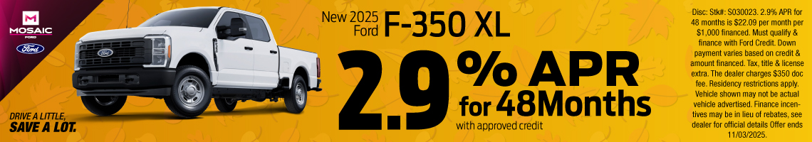 25OCT_MFORD_APR_NEW 2025 FORD F-350 XL