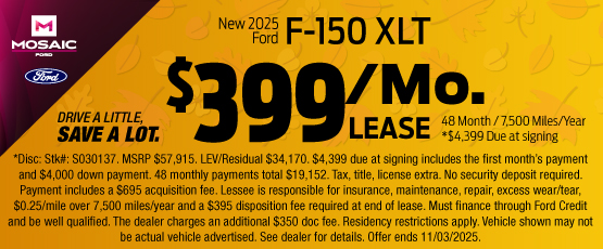 25OCT_MFORD_LEASE_NEW 2025 FORD F-150 XLT