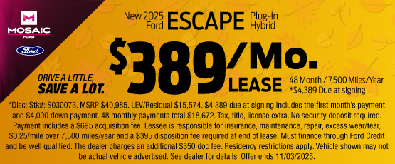 25OCT_MFORD_LEASE_NEW 2025 FORD ESCAPRE PLUG-IN HYBRID