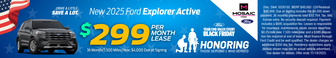 25NOV_MFORD_LEASE_NEW 2025 FORD EXPLORER ACTIVE