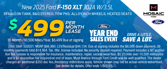 25DEC_MFORD_LEASE_NEW 2025 FORD F-150 XLT 302A