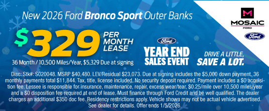 25DEC_MFORD_LEASE_NEW 2026 FORD BRONCO SPORT OUTER BANKS