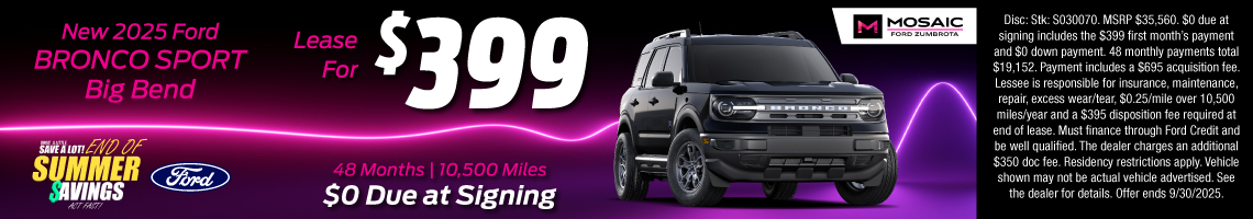 25SEP_MFZ_LEASE_NEW 2025 FORD BRONCO SPORT BIG BEND