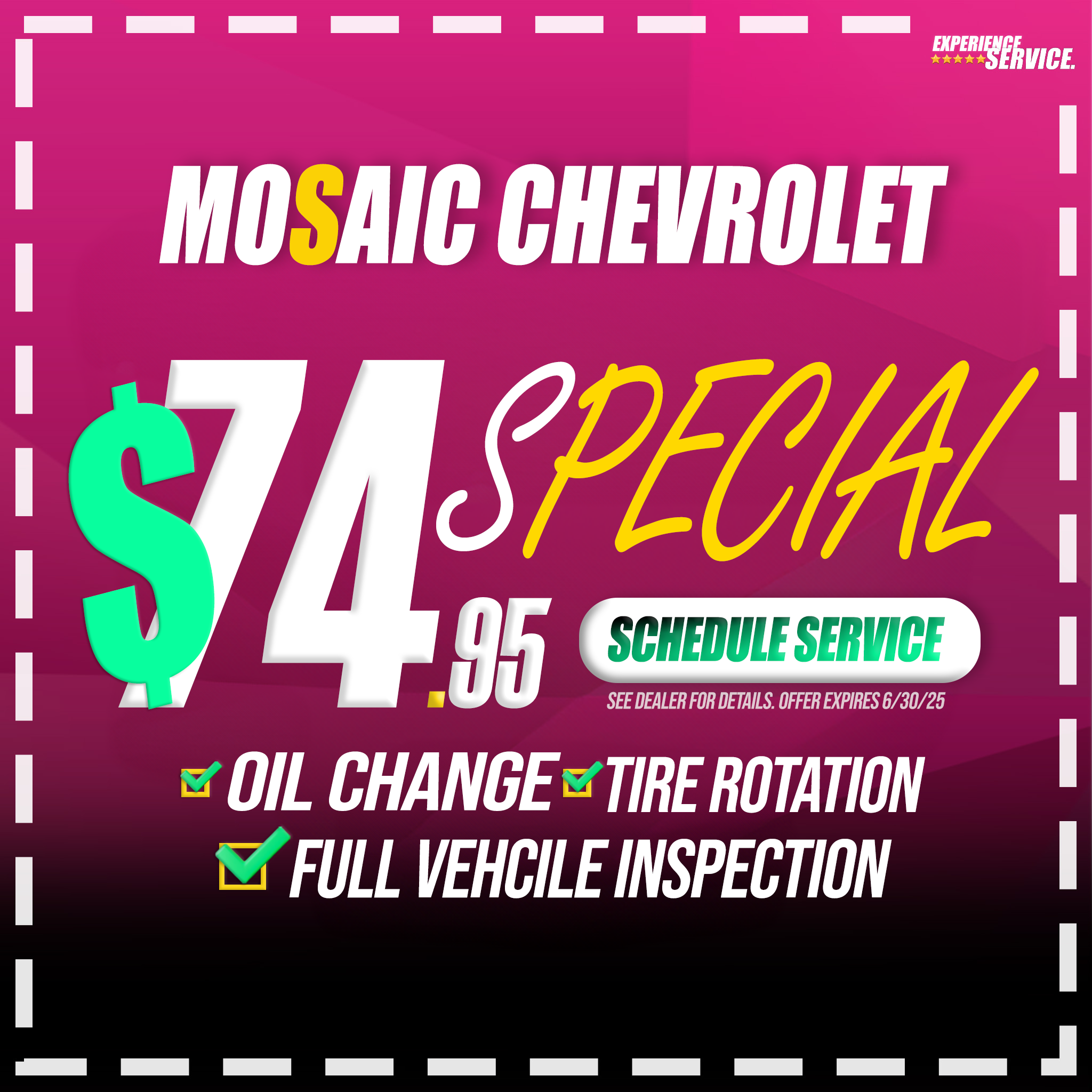 Chevrolet - Oil Tires Inspection June