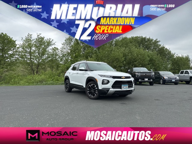 Used 2021 Chevrolet Trailblazer LT with VIN KL79MPS21MB092875 for sale in Zumbrota, Minnesota